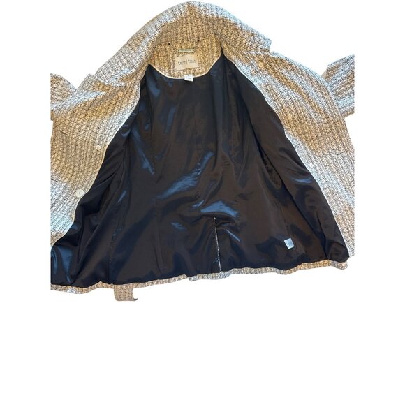 White House Black Market Womens Size S Double Breasted Tweed Peacoat Silk Blend - Picture 7 of 8